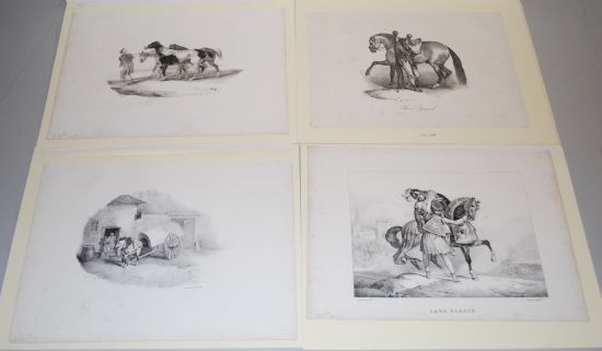 THÉODORE GÉRICAULT Group of 6 lithographs.
